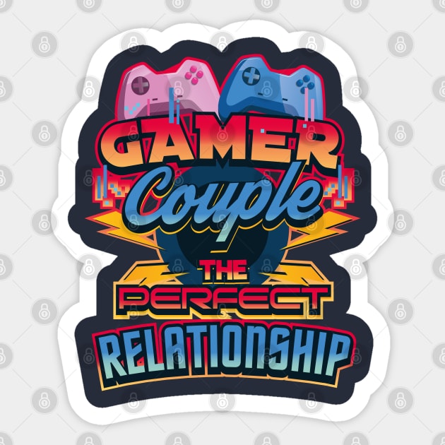 Gamer Couple The Perfect Relationship V-Day Sticker by creative